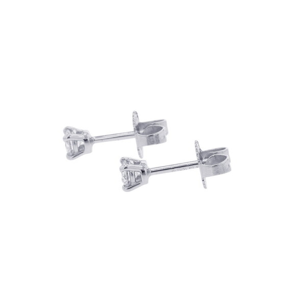 TIFFANY Silver Diamond Earrings - Picture 2 of 8